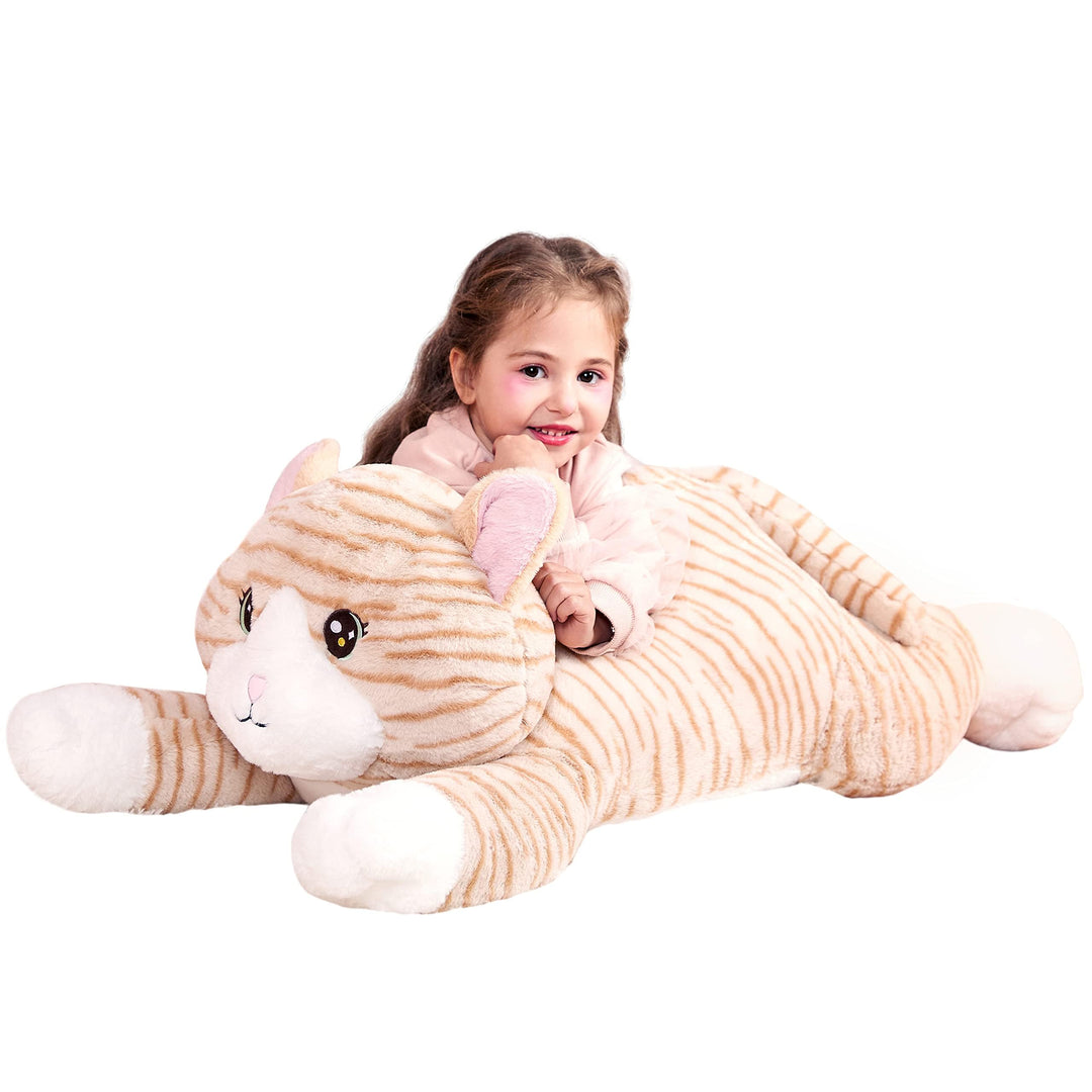 IKASA Gross Katze Kuscheltier Riesen Stofftier,78cm Gross Plüschtier Riesige Plüsch Spielzeug Flausc