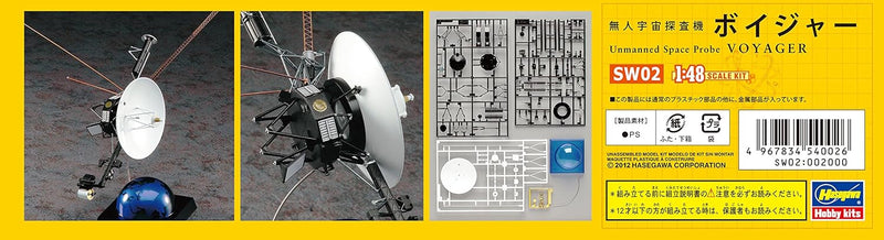 Hasegawa SW02-1/48 Unmanned Space Probe Voyager Modellbausatz, Mittel