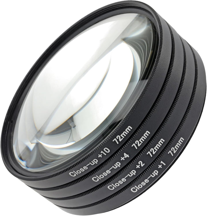 ayex Close up Makro Linsen Set 72mm - 4 teilig (+1, +2, +4, +10), 72mm