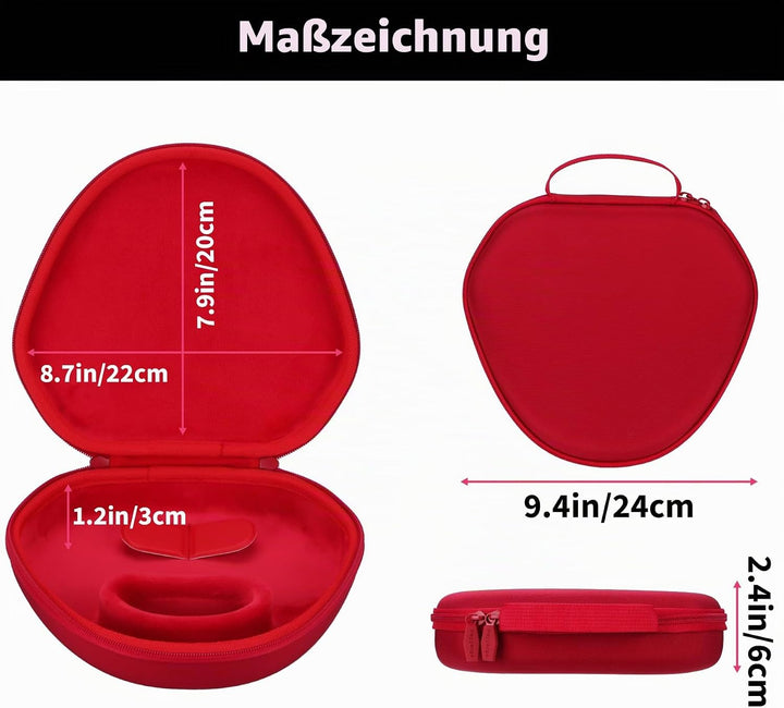 Hart Schutzhülle kompatibel mit Apple AirPods Max Kopfhörer Rot, Rot