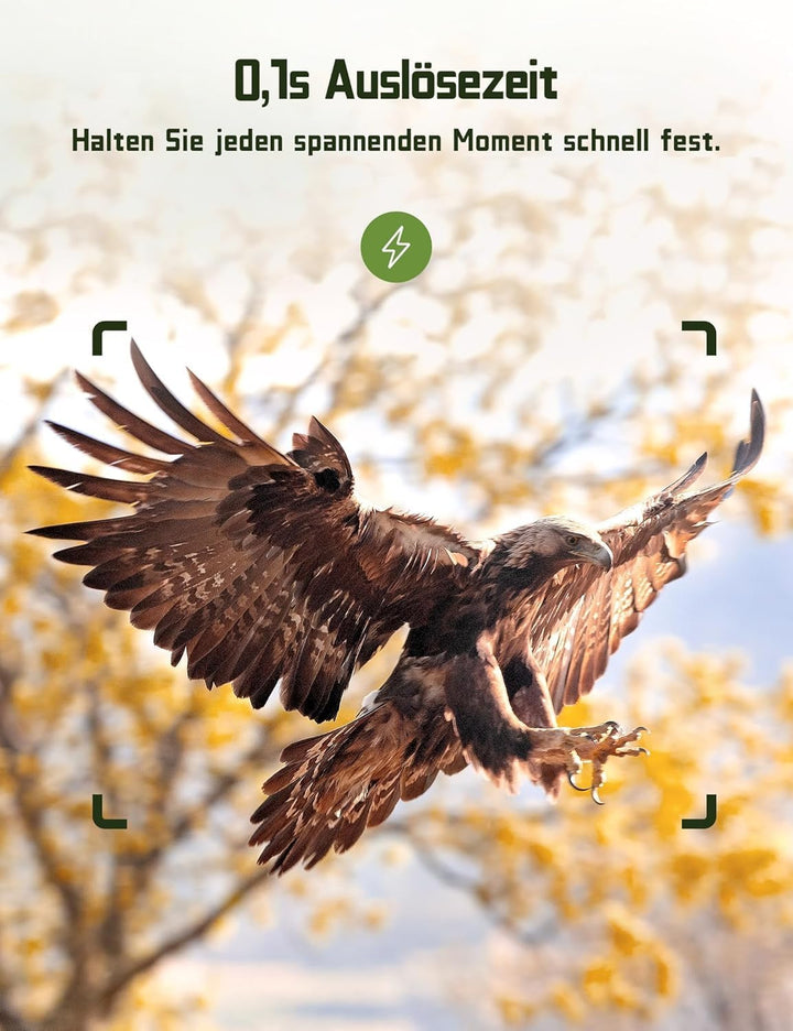 CEYOMUR Wildkamera, 4K 36MP HD Wildkamera mit Bewegungsmelder Nachtsicht, Wildtierkamera mit 2.0" LC