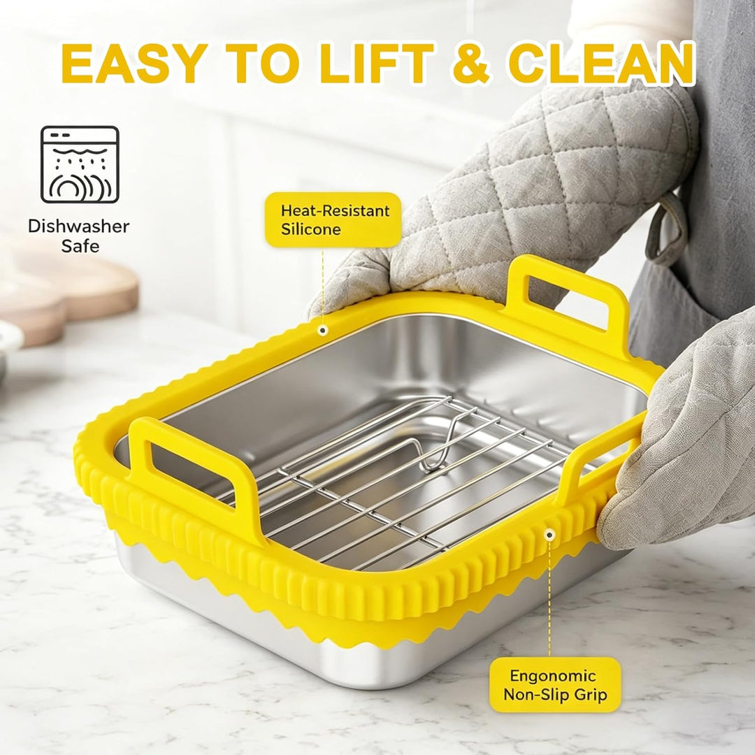 Auflaufform Airfryer für COSORI Heissluftfritteuse 2 Kammern/Ninja Heissluftfritteuse AF400EU/DZ400E