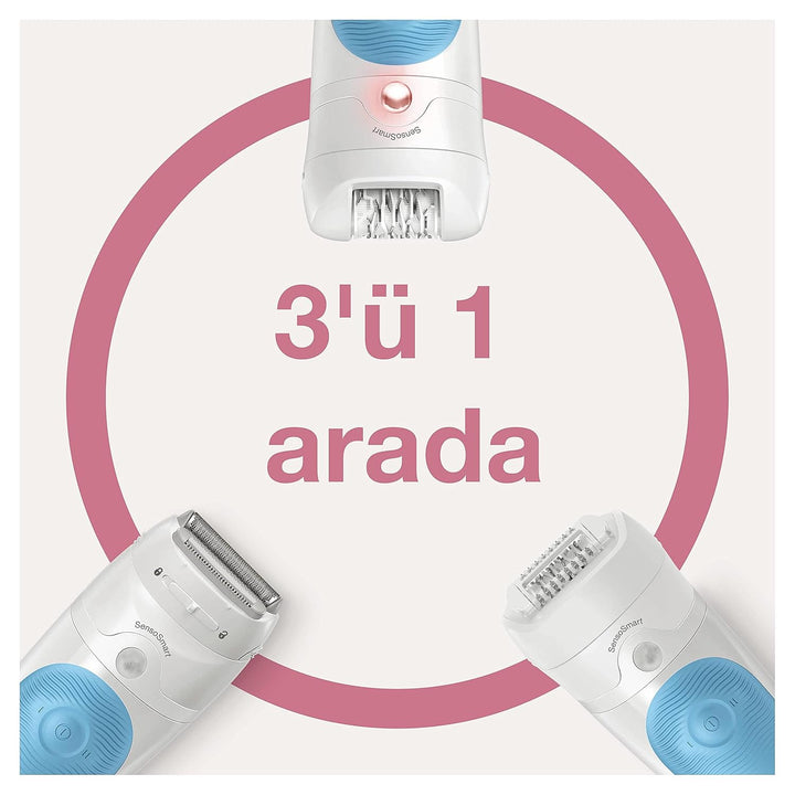 Braun Silk-épil 5-610, Epilierer für Epilations-Einsteigerinnen für eine sanfte Haarentfernung, weis