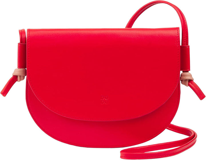 Damen Umhängetasche aus Leder, kompaktes schlankes Design Handtasche mit Knopfverschluss, Verstellba