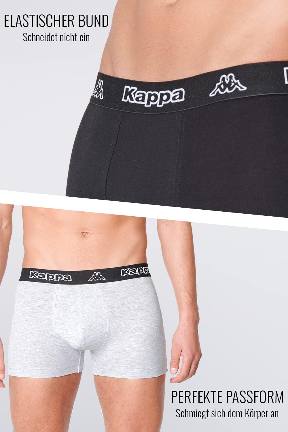 Kappa Enge Boxershorts 6er Pack VINESTA I Retro Pants für Männer aus Baumwolle I reissfeste & atmung