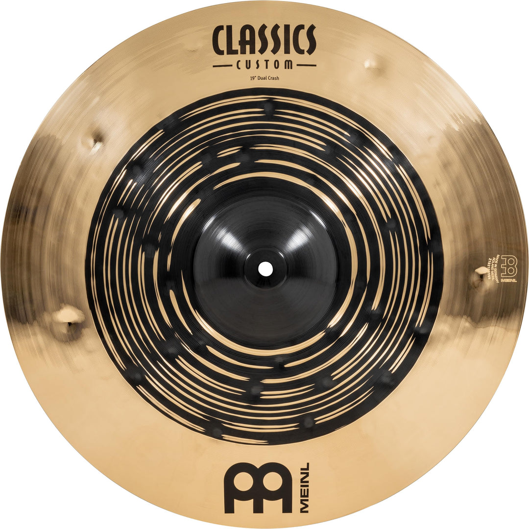 Meinl Classics Custom Dual 19 Zoll Crash (Video) Schlagzeug Becken (48,26cm) B12 Bronze, Dunkles und