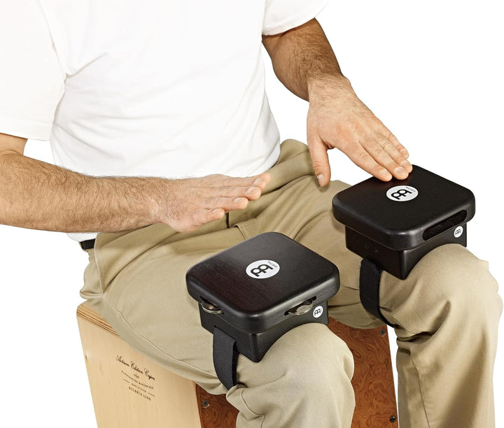 Meinl Percussion Knee Pad Snare Tap - Cajon Add-On/Cajon Zubehör mit Schellen zur Befestigung am Kni