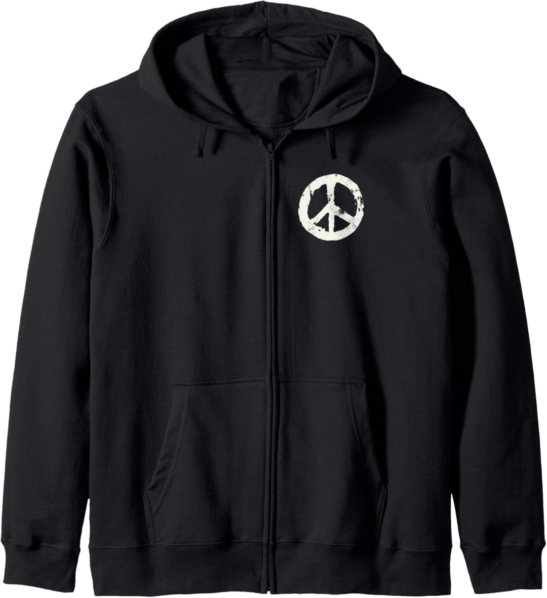 Hippie-Shirt, Hippie-Symbol, Druck auf der Tasche, T-Shirt, Geschenkidee Kapuzenjacke
