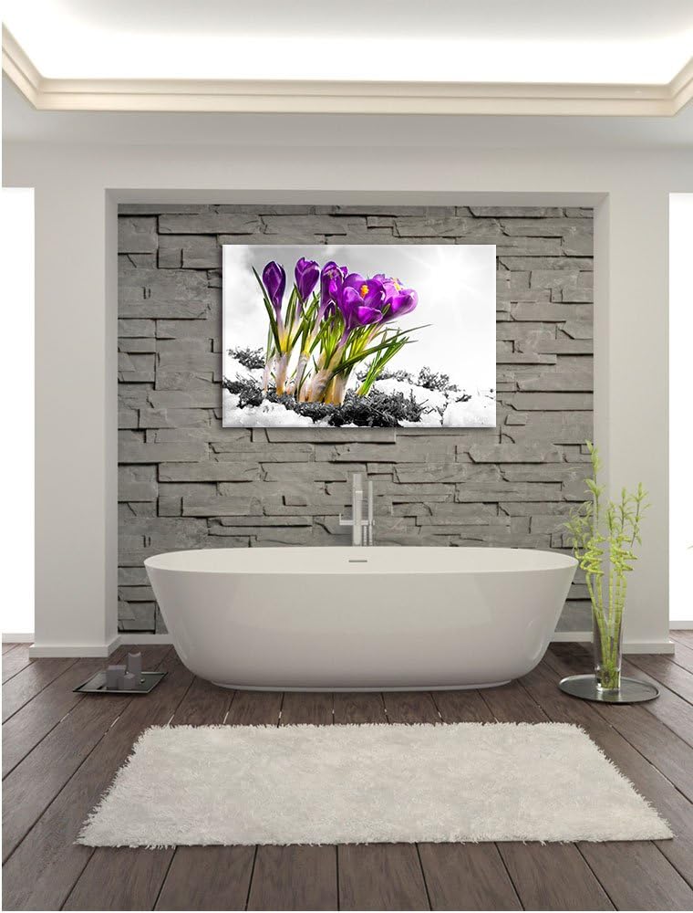 Pixxprint Kunst Frühling florwer Hintergrund als Leinwandbild/Grösse: 100x70 cm/Wandbild/Kunstdruck/