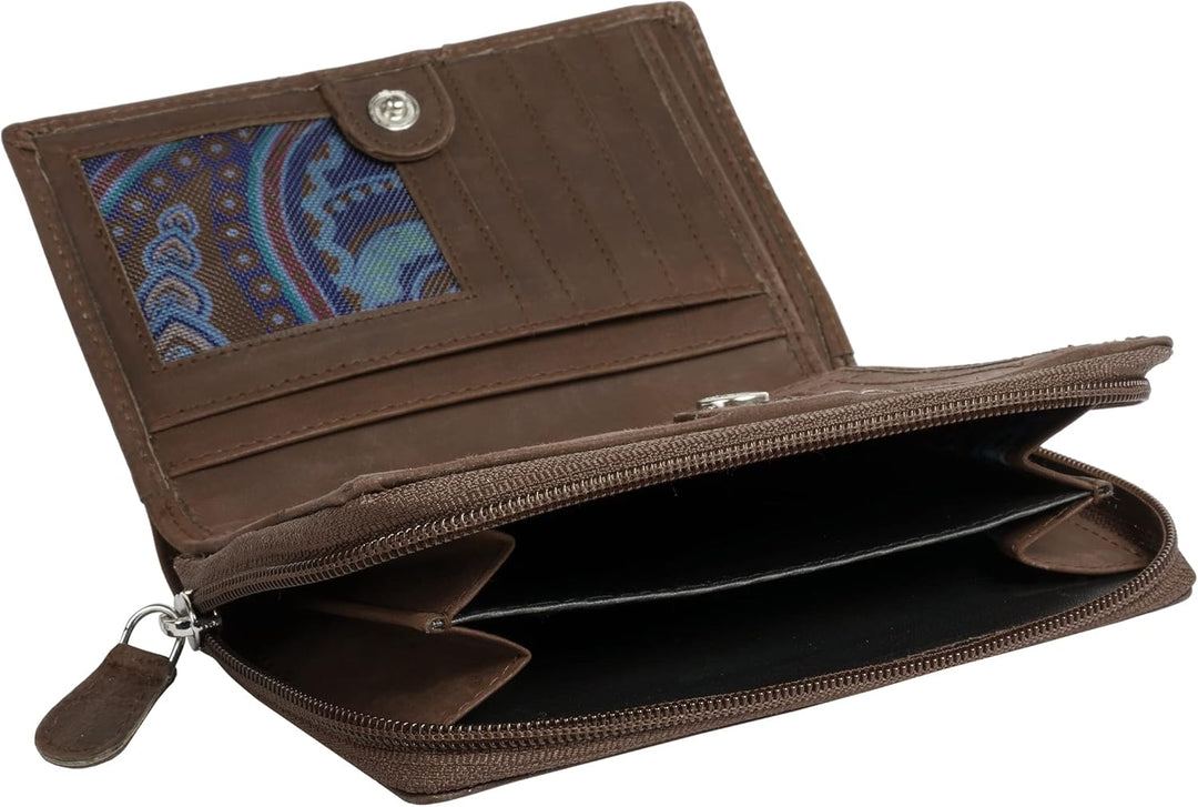 bruno banani Geldbörse Echt Leder Cognac Damen - 021337, Cognac