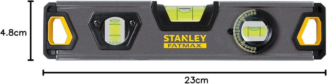 Stanley Wasserwaage Torpedo Fatmax Pro Alu (23 cm, 1 Stück) XTHT0-42495