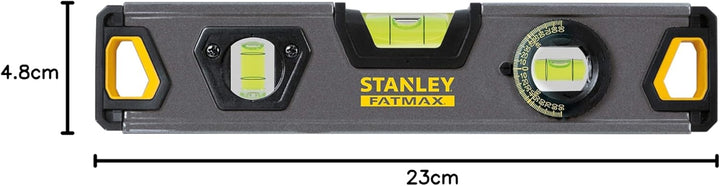 Stanley Wasserwaage Torpedo Fatmax Pro Alu (23 cm, 1 Stück) XTHT0-42495