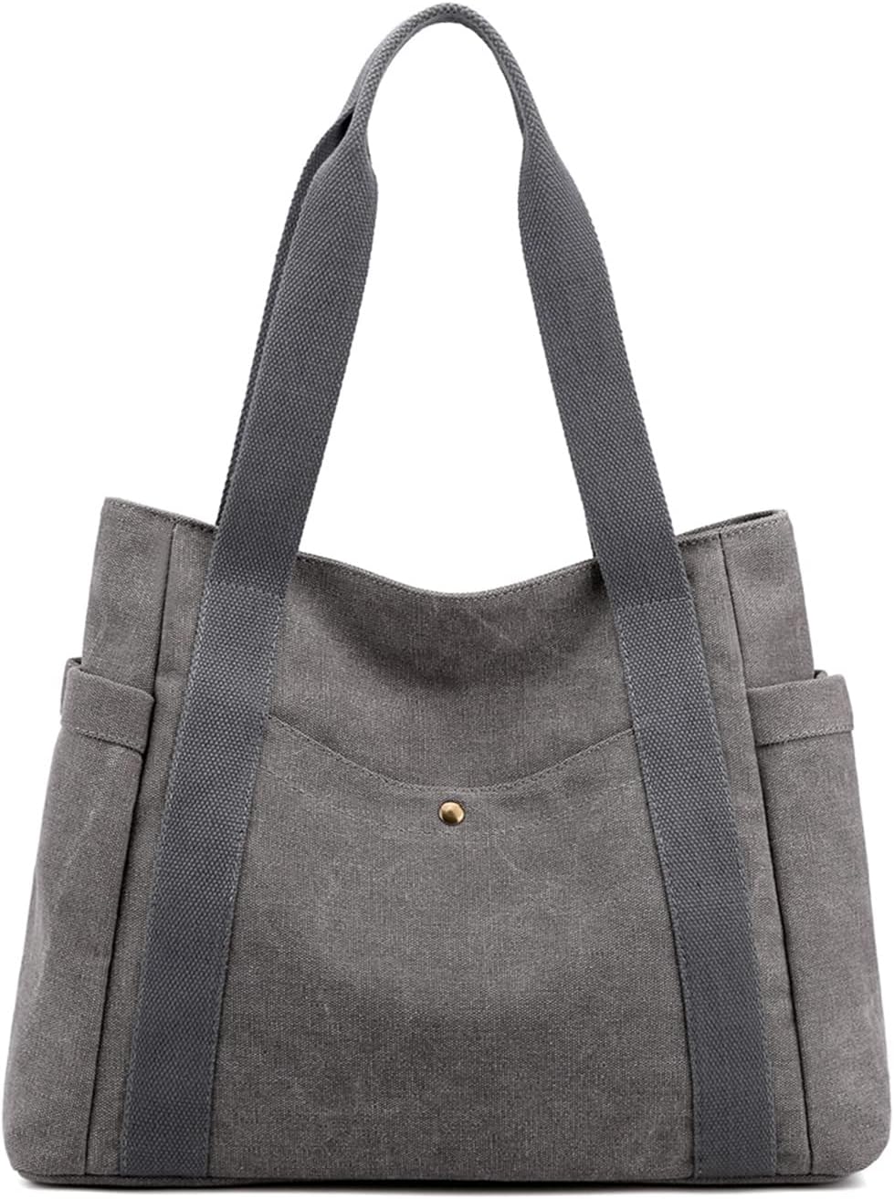 PORRASSO Canvas Schultertasche Einfache Handtasche Damen Tote Bag Mädchen Henkeltasche Strandtasche