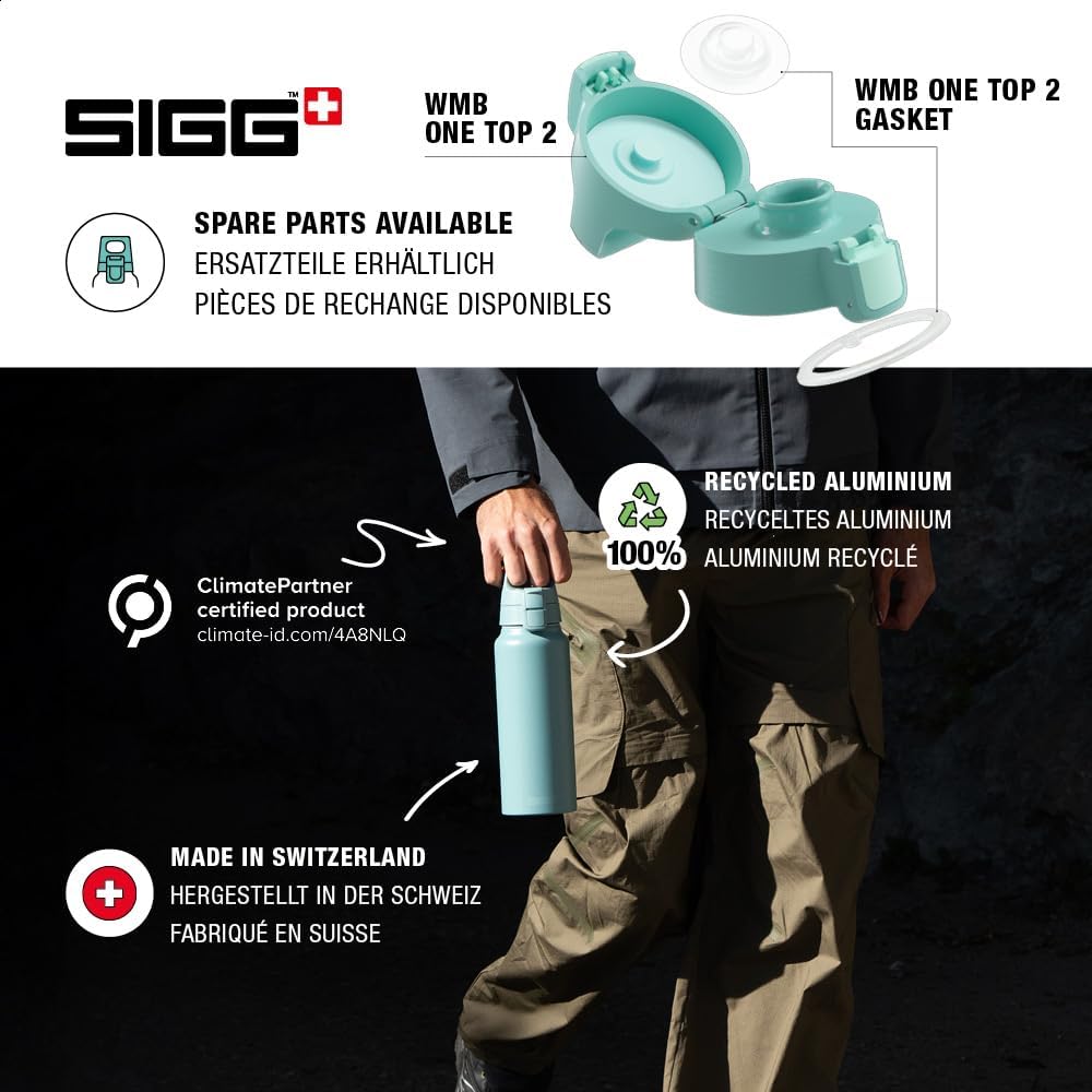 Sigg - Alu Trinkflasche - WMB ONE - Made in Switzerland - ClimatePartner Zertifiziert - Kohlensäure