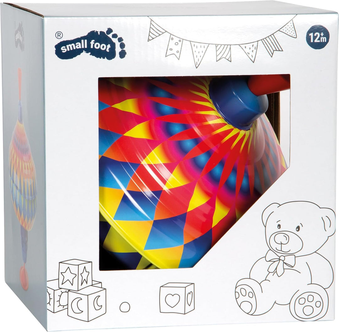 Small Foot Brummkreisel Kunterbunt, schult die Feinmotorik, mit Standfuss aus Gummi, für Kinder ab 1