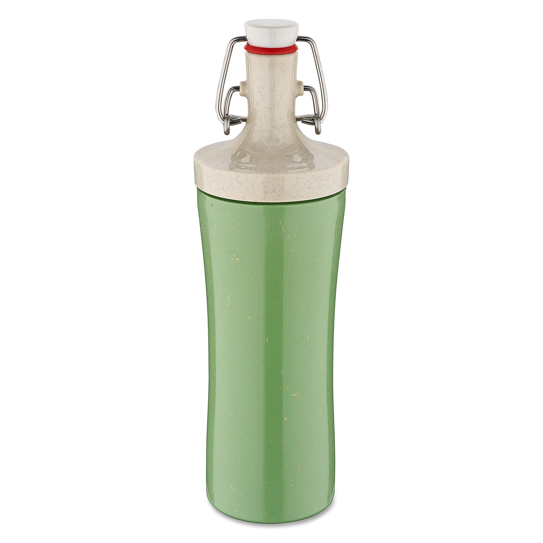 Koziol Unisex -Erwachsene Plopp to Go Trinkflasche 425 ml Nature Leaf Green, 425 ml Nature Leaf Gree