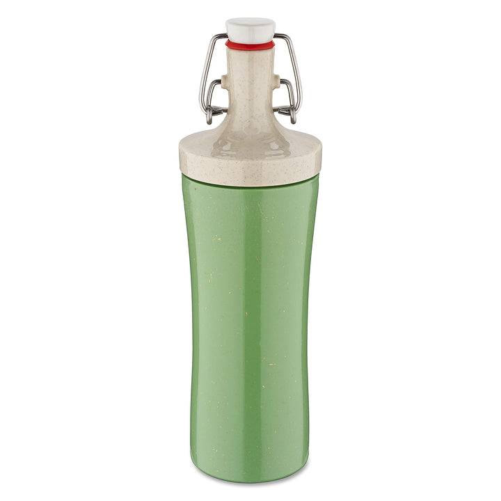 Koziol Unisex -Erwachsene Plopp to Go Trinkflasche 425 ml Nature Leaf Green, 425 ml Nature Leaf Gree