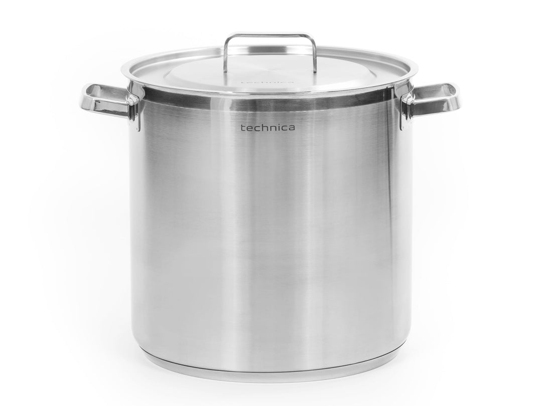 TECHNICA Topf Induktion 21,2 l – Kochtopf aus Edelstahl ⌀300 mm mit Deckel – Dreischichtboden – Supp