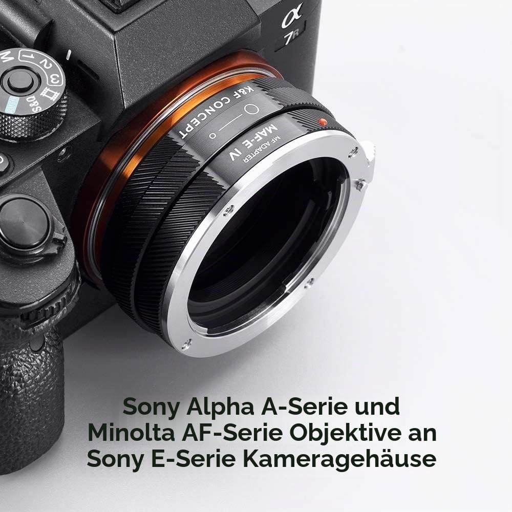 K&amp;F Concept MAF-NEX IV PROLens Mount Adapter Manueller Fokus Kompatibel mit Minolta AF/Sony Alpha A