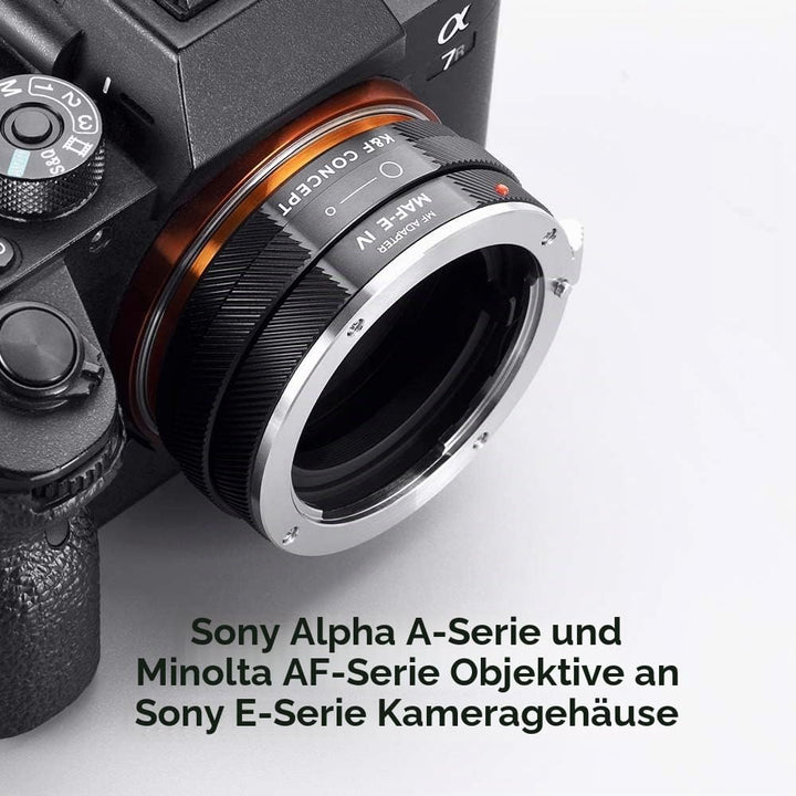 K&amp;F Concept MAF-NEX IV PROLens Mount Adapter Manueller Fokus Kompatibel mit Minolta AF/Sony Alpha A
