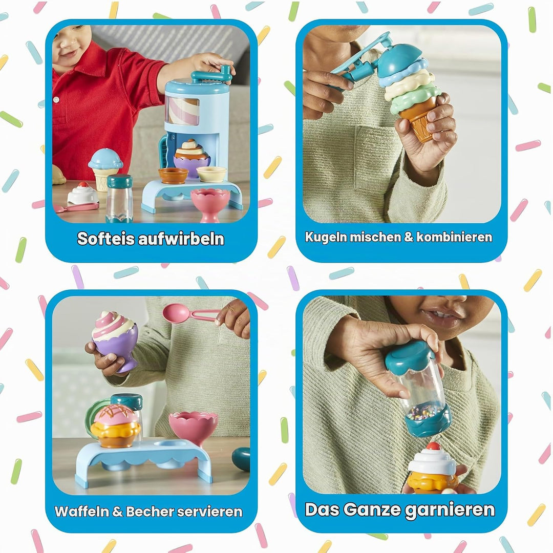 Learning Resources Swirly Scoops Eiscreme-Shop LER9278, Ab 2 Jahren, Rollenspiel Eisdiele, Feinmotor
