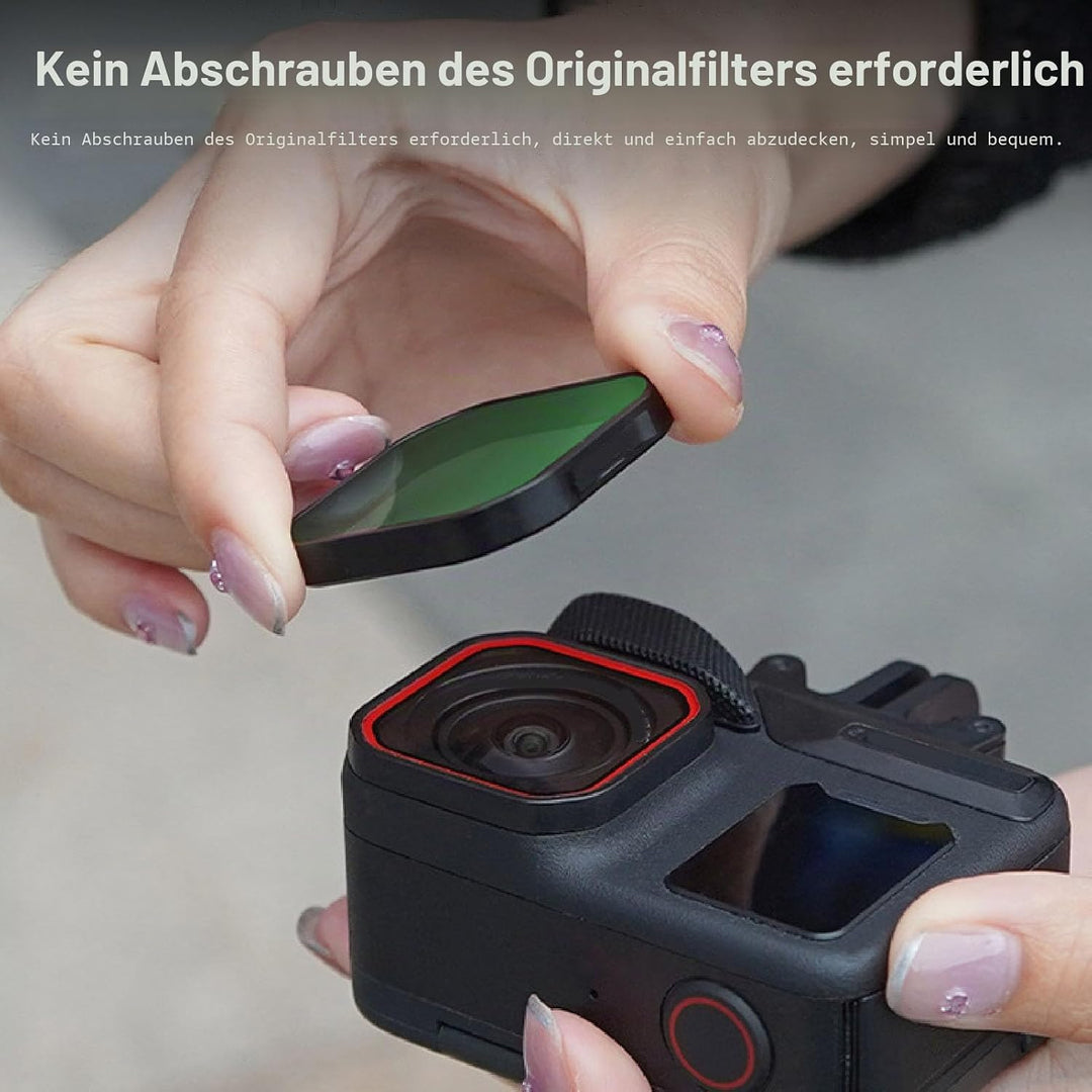 ND16 -Filter für 360 Ace Pro 2, Multi beschichtetes & optisches Glas Neutraldichtefilter Snap On Qui