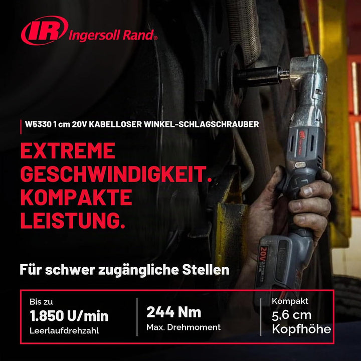 Ingersoll Rand W5330-3/8" 20V Akku Ratschenschrauber für Schwerlast und 90 Grad Winkel, leistungssta