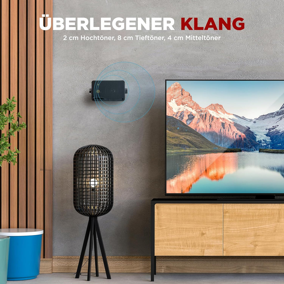 Pyramid 2022SX Lautsprechersystem für Lastwagen (200 W, 3-Wege-Lautsprecher, Mini-Boxen)