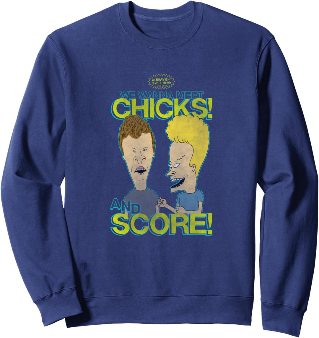 Beavis and Butt-Head Meet Chicks Sweatshirt