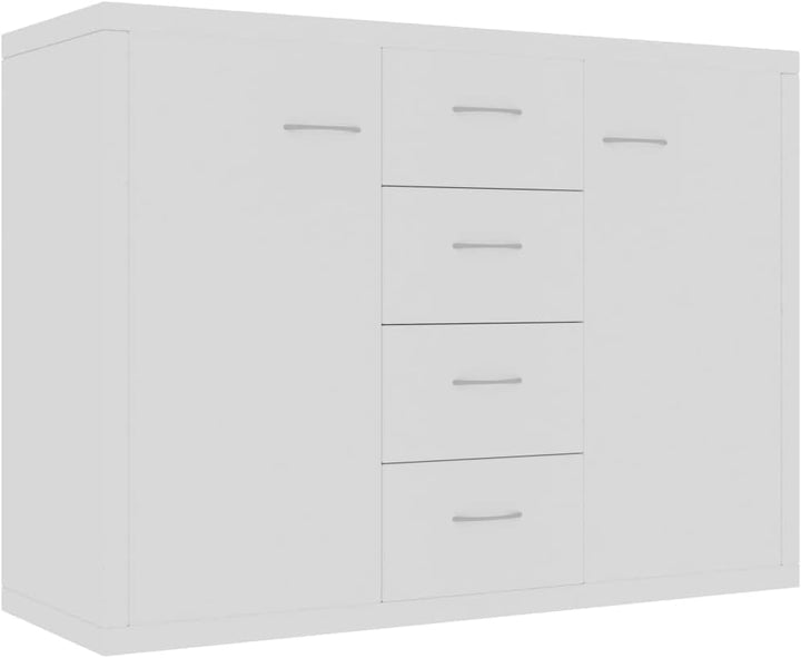 vidaXL Sideboard, Kommode mit viel Stauraum, Schrank mit 4 Schubladen 2 Türen, Mehrzweckschrank Anri