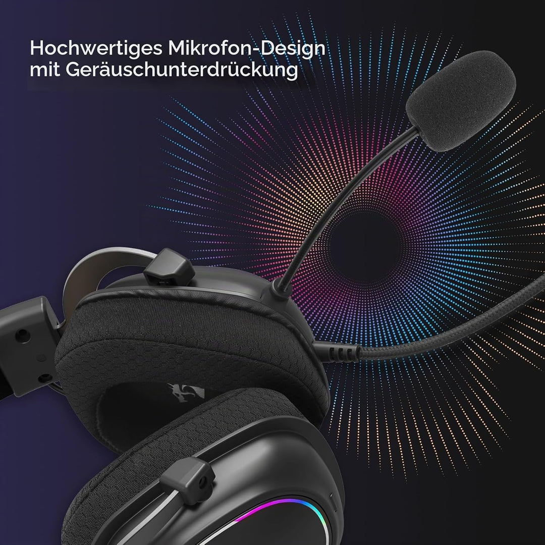 Redragon H510 AK RGB Gaming-Headset mit Kabel - 7.1 Surround Sound 53mm Audio-Treiber Memory Foam-Oh