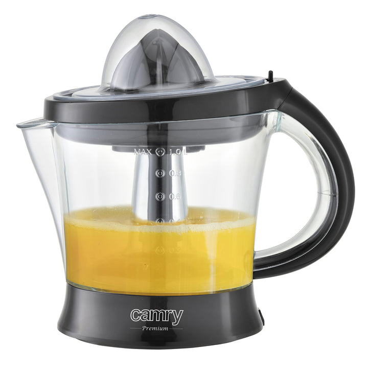 Camry CR4008 Elektrische Zitruspresse, Orange, 1000 ml, 2-Wege-Drehung, staubdicht, 40 W, CR 4008