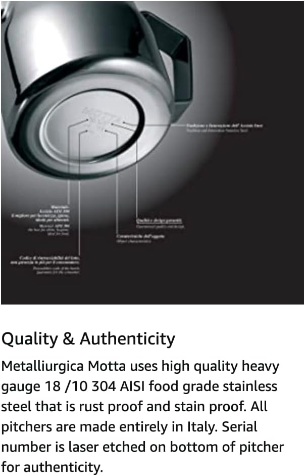 VIA CREMA Milchkanne Edelstahl, Milchkännchen, Stainless Steel Milk Jug Special Latte Capuccino Art