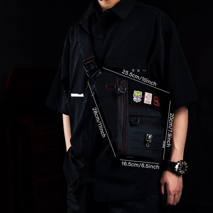 TACTICAL_GEEK Cache L1 Umhängetasche Leichter Brustrucksack Anti-Diebstahl Wasserdichte Umhängetasch