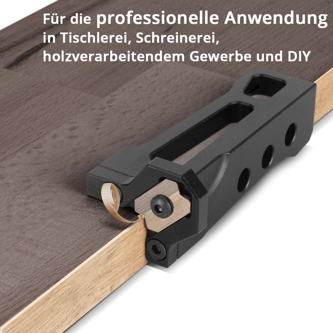 STAHLWERK Eckhobel aus Aluminium Kantenhobel | Fasenhobel | Handhobel | Holzhobel | Kantenschneider