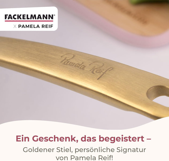 FACKELMANN x Pamela Reif Bratpfanne Ø 28 cm – aus recyceltem Aluminium mit PFAS-freier keramischer B