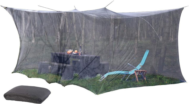 infactory Mückennetz: XXL-Moskitonetz, Innen & Aussen, 300 x 500 x 250 cm, 220 Mesh, schwarz (Moskit