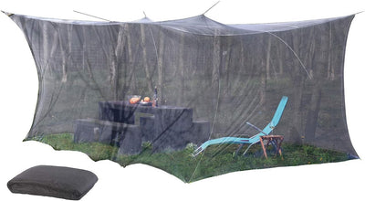 infactory Mückennetz: XXL-Moskitonetz, Innen & Aussen, 300 x 500 x 250 cm, 220 Mesh, schwarz (Moskit