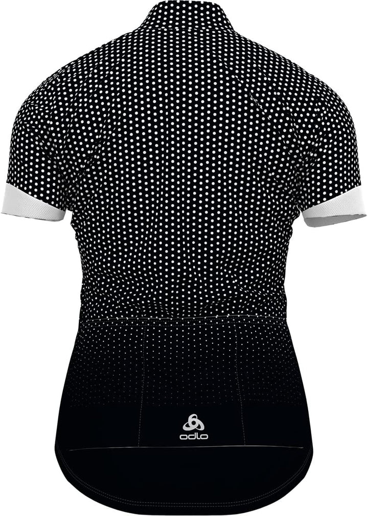 Odlo Damen Essentials_411951 Radtrikot mit Reissverschluss (1er Pack) S Black - White, S Black - Whi