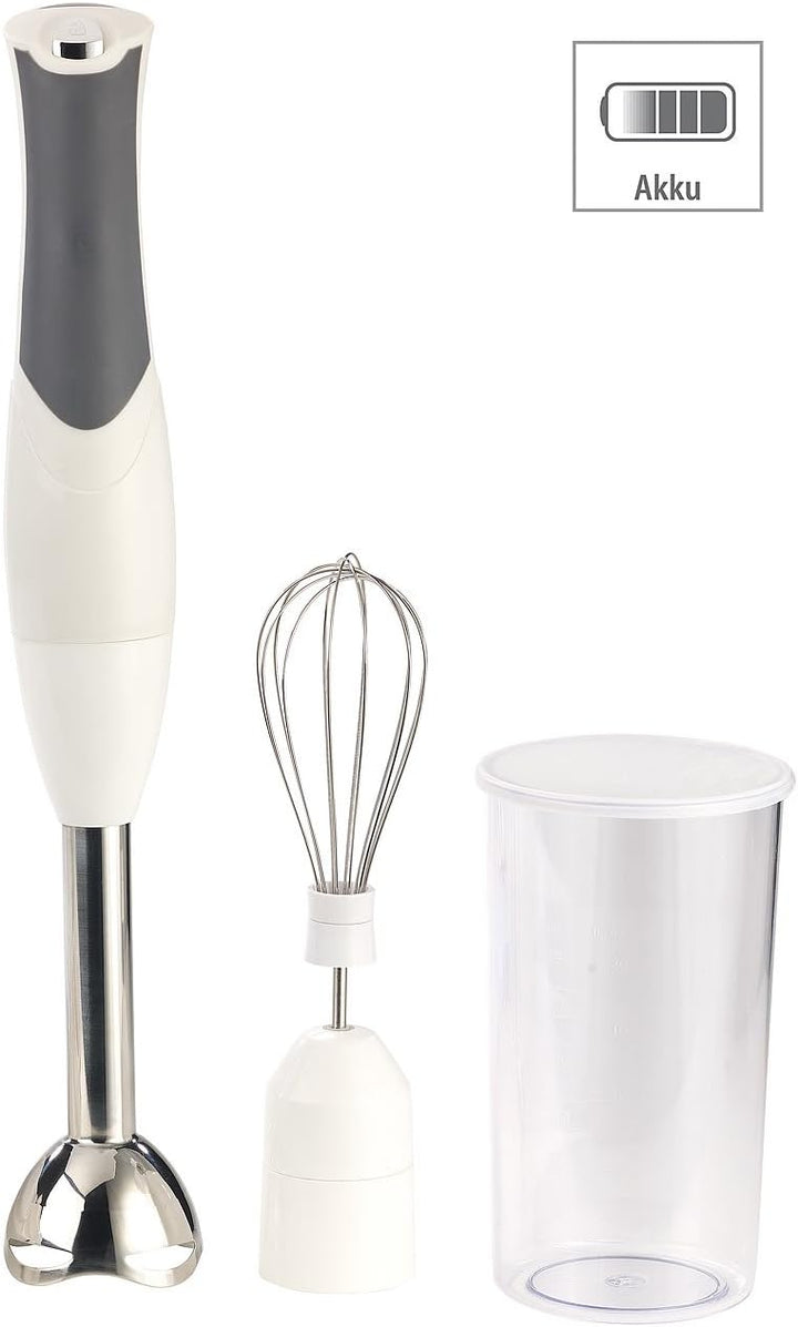 Sichler Haushaltsgeräte Akku Mixer: Edelstahl-Akku-Stabmixer, 15 Min. Laufzeit, 120 W (Akku Pürierst