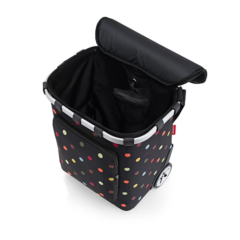 reisenthel carrycruiser Plus dots – Tragbarer Einkaufstrolley mit stabilem Aluminiumrahmen, Schulter