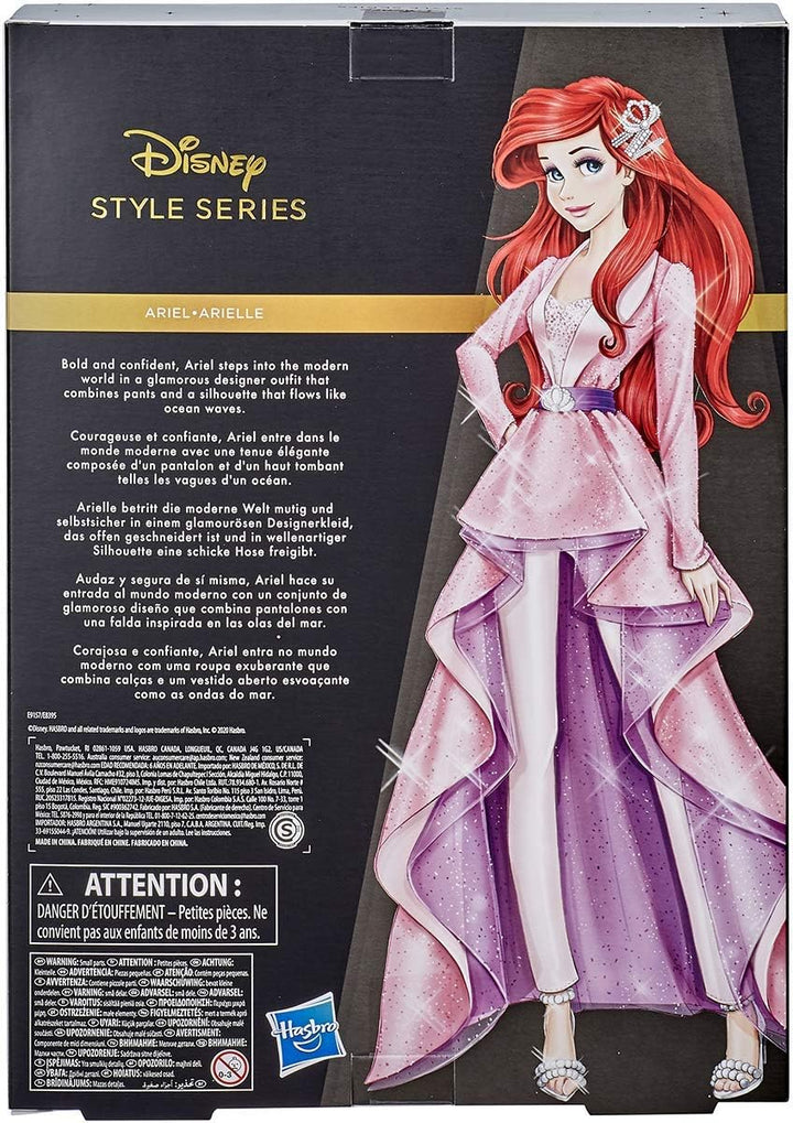 Disney Prinzessin Style Serie 07 Arielle, moderne Modepuppe mit Ohrringen und Schuhen, für Mädchen a