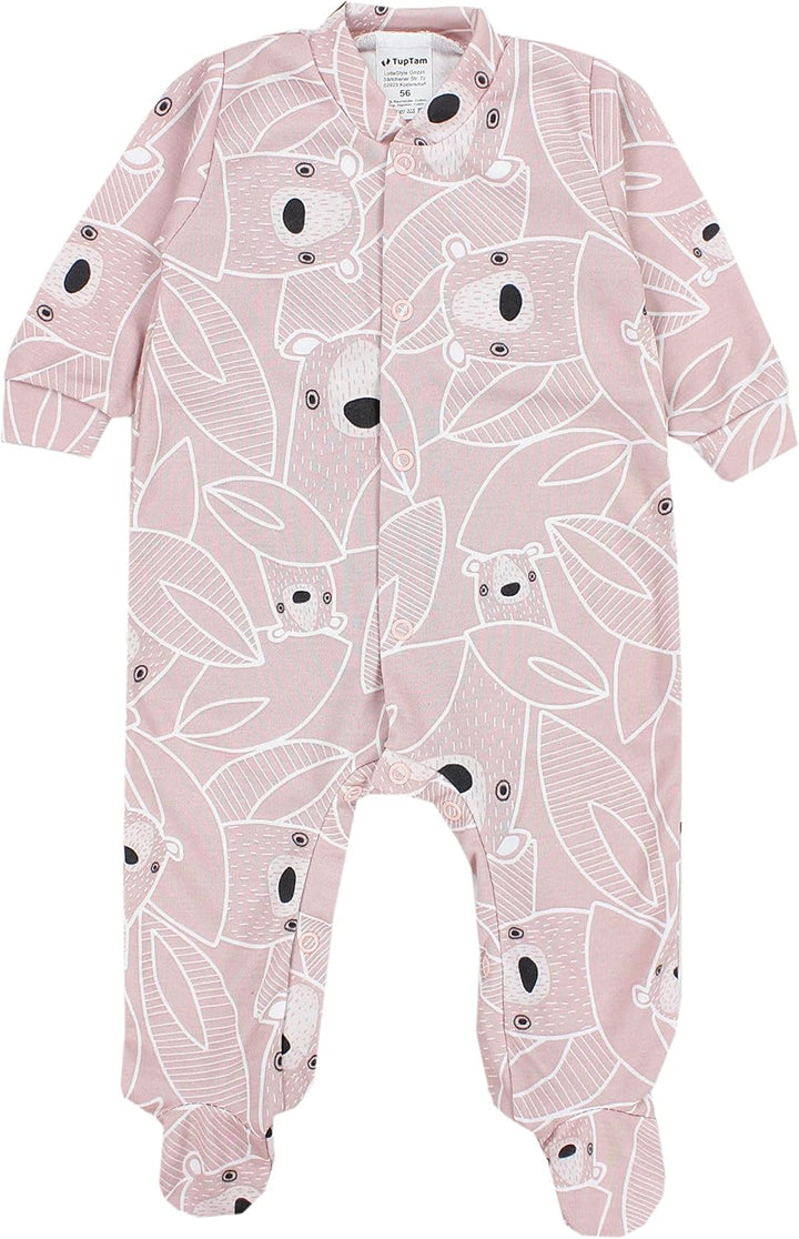 TupTam Baby Mädchen Schlafstrampler mit Fuss 3er Pack 62 Farbenmix 1, 62 Farbenmix 1