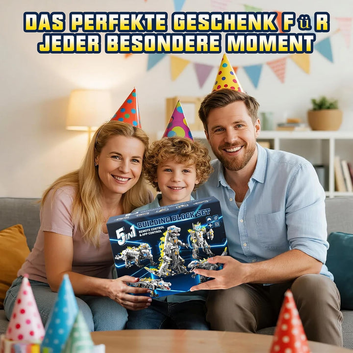 Technic Roboter Bauspielzeug Bausatz, 935PCS 5-IN-1 RC Roboter und Monster, Ferngesteuert und App Ro