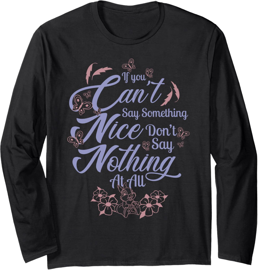 Disney Bambi If You Can't Say Something Nice Quote Langarmshirt