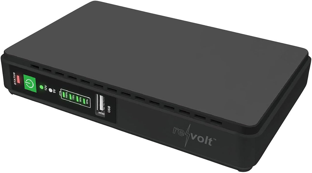 revolt Mini USV: Mini-UPS für unterbrechungsfreie Stromversorgung, 8.800 mAh, USB/DC (5V USV, 5V UPS