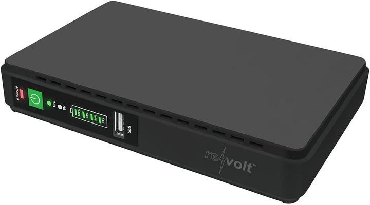 revolt Mini USV: Mini-UPS für unterbrechungsfreie Stromversorgung, 8.800 mAh, USB/DC (5V USV, 5V UPS