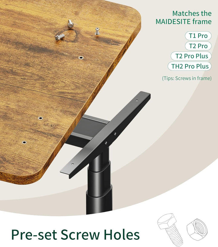 MAIDeSITe Tischplatte 140x70 cm Schreibtischplatte 25 mm stark - DIY Stabile Bürotischplatte – Perfe