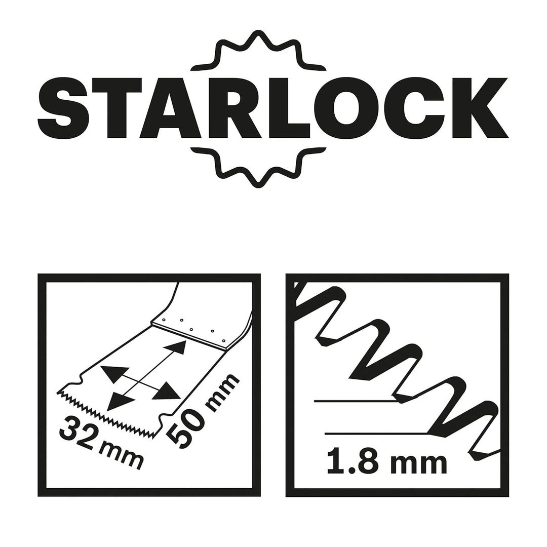 Bosch Professional 10x HCS Tauchsägeblatt AIZ 32 BSPC (für Hartholz, 50 x 32 mm, Zubehör Multifunkti
