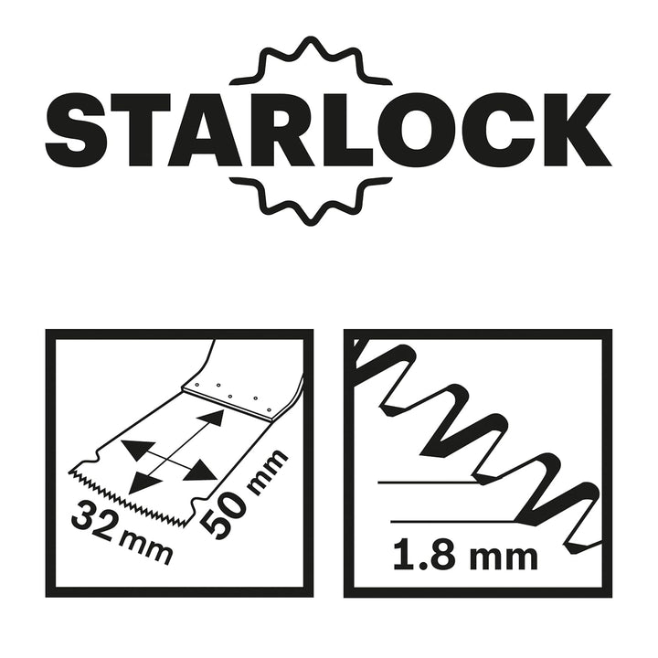 Bosch Professional 10x HCS Tauchsägeblatt AIZ 32 BSPC (für Hartholz, 50 x 32 mm, Zubehör Multifunkti